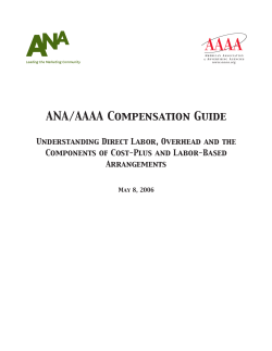 ANA/AAAA Compensation Guide - ISM Indirect/Services Group