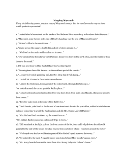 Mapping Maycomb Using the following quotes, create a