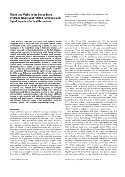 Nouns and Verbs in the Intact Brain: Evidence from Event