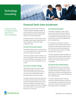 Financial Tools Suite Accelerator