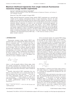 Maximum likelihood trajectories from single molecule fluorescence