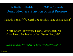 A Better Bladder for ECMO Controls Pump Flow as a Function of