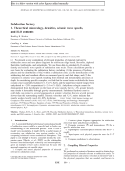 Subduction factory 1. Theoretical mineralogy, densities, seismic
