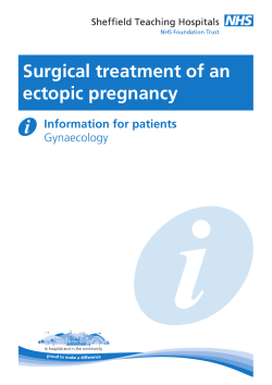 Surgical treatment of an ectopic pregnancy