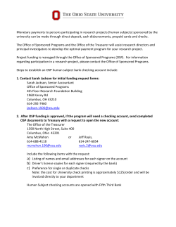 Monetary payments to persons participating in research projects