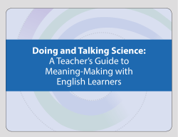 Doing and Talking Science: A Teacher`s Guide to Meaning
