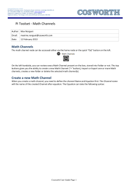 Pi Toolset - Math Channels