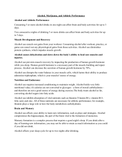 Alcohol, Marijuana, and Athletic Performance