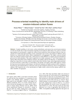 Process-oriented modelling to identify main drivers of erosion