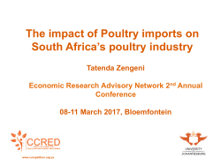 The impact of Poultry imports on South Africa`s poultry