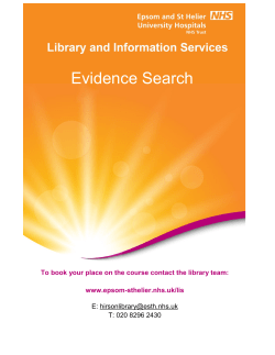 Evidence Search - St Helier Hospital
