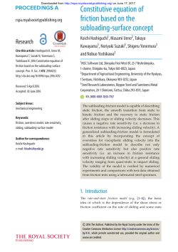 Constitutive equation of friction based on the subloading