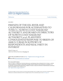 FRIENDS OF THE EEL RIVER AND CALIFORNIANS FOR