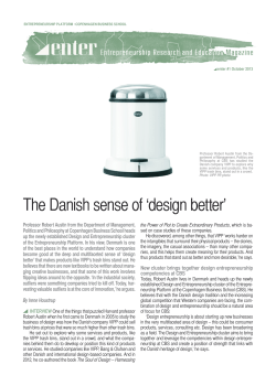 The Danish sense of `design better`