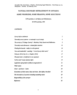 natural boundary retracement in ontario: some problems, some