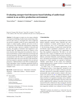 Evaluating unsupervised thesaurus-based labeling of audiovisual