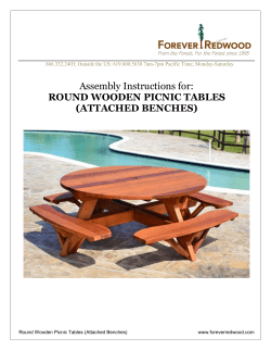 Assembly Instructions for: ROUND WOODEN PICNIC TABLES