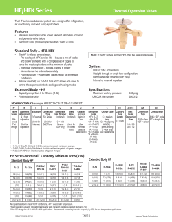 HF/HFK Series - Emerson Climate Technologies