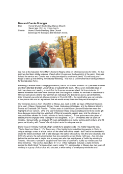 Dan and Connie Driedger - Eastern Canadian District