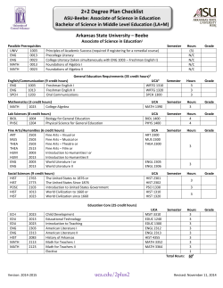 2+2 Degree Plan Checklist uca.edu/2plus2
