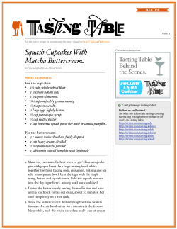 Squash Cupcakes With Matcha Buttercream