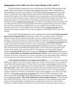 Finding help from the LORD to face the trying challenges of life