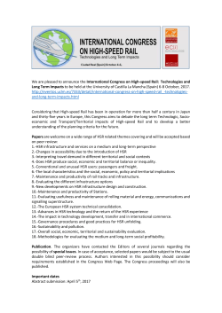 We are pleased to announce the International Congress on High