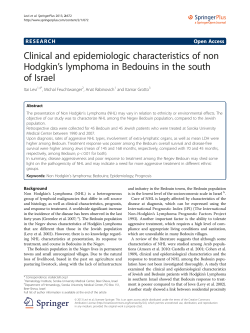 Clinical and epidemiologic characteristics of non Hodgkin`s