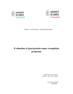 Evaluation of gene/protein name recognition programs