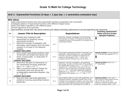 Grade 12 Math for College Technology