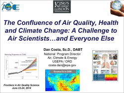 The confluence of air quality, health and climate change