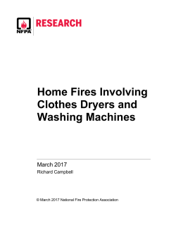 Home Fires Involving Clothes Dryers and Washing Machines