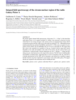 Integral field spectroscopy of the circum-nuclear region