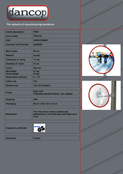 Mirror plate 50 cm Material Acrylic Thickness of frame 1.5 cm