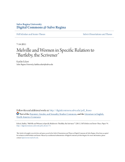 Melville and Women in Specific Relation to
