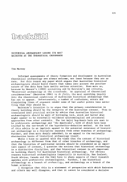 Historical archaeolgy losing its way?