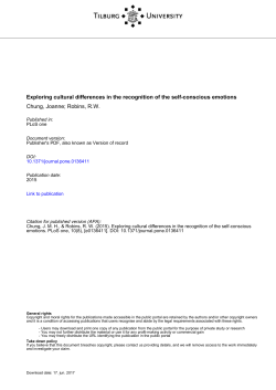 Tilburg University Exploring cultural differences in