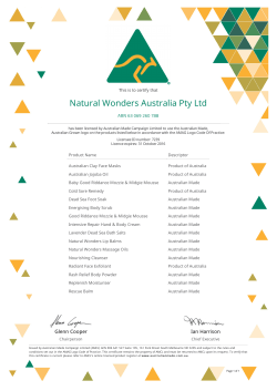 Natural Wonders Australia Pty Ltd