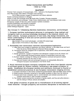 Global Interactions and Conflict 1450 to 1750