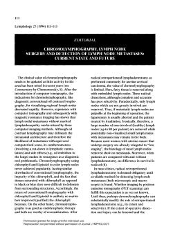 chromo lymphography, lymph node - Journals at the University of