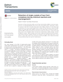 Retention of single crystals of two Co(II) complexes