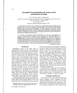Perennially Frozen Peatlands in the Western Arctic and Subarctic of