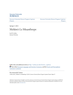 Moli&Atilde;&uml;re&acirc;&bull;Žs Le Misanthrope - SUrface