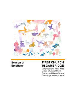 January 19, 2014 - First Church Cambridge