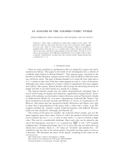 AN ANALYSIS OF THE (COLORED CUBES)3