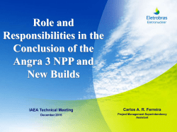 Role and Responsibilities in the Conclusion of the Angra 3 NPP and