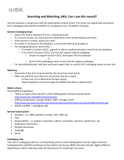 Searching and Matching