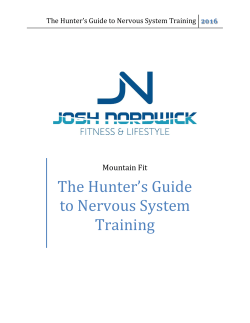 The Hunter`s Guide to Nervous System Training