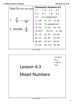 4-3 Mixed Numbers.notebook