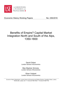 Benefits of Empire? Capital Market Integration North and South of
